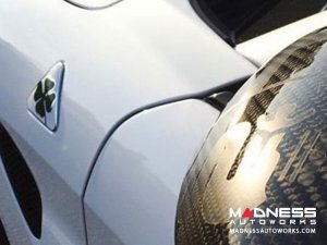 Alfa Romeo Giulia Mirror Covers - Carbon Fiber - Full Replacements - Alfa Romeo Theme